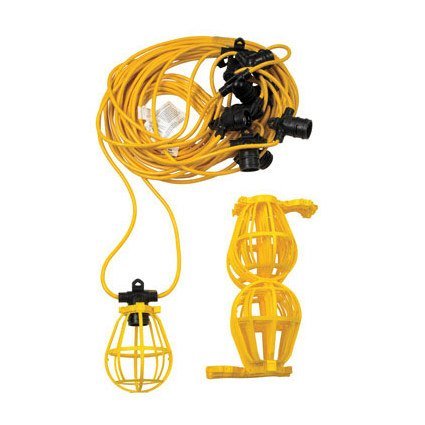 100 ft Temporary Light String, 10 Lights, 1500W, 120V - No. 3265907