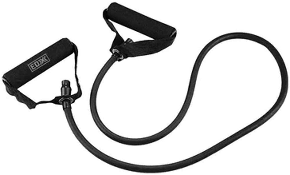 EDX Resistance Loop Bands with Handles for Workouts, Exercise, Fitness, Stretching, Physical Therapy | 4 ft, Black