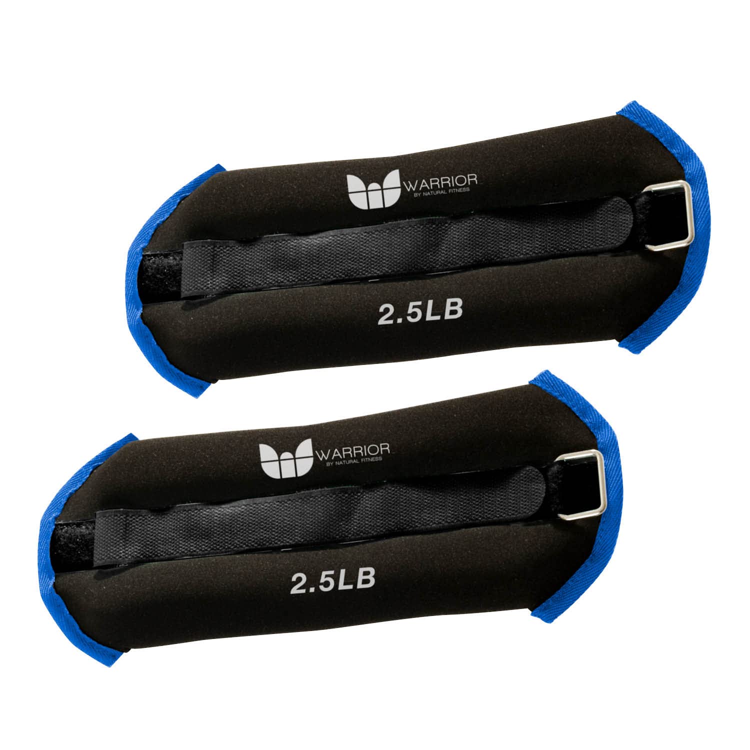 Warrior Adjustable Length Ankle Wrist Weights Pair for Arm and Leg Exercise, Aerobics, Walking, Running, Physical Therapy and Fitness Cardio Strength Training - 5 lb Pair (2.5 lb E