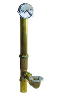 Plumb Pak 606RB Triplever Bath Drain, 20-Gauge Rough Brass Construction, Chrome Plated