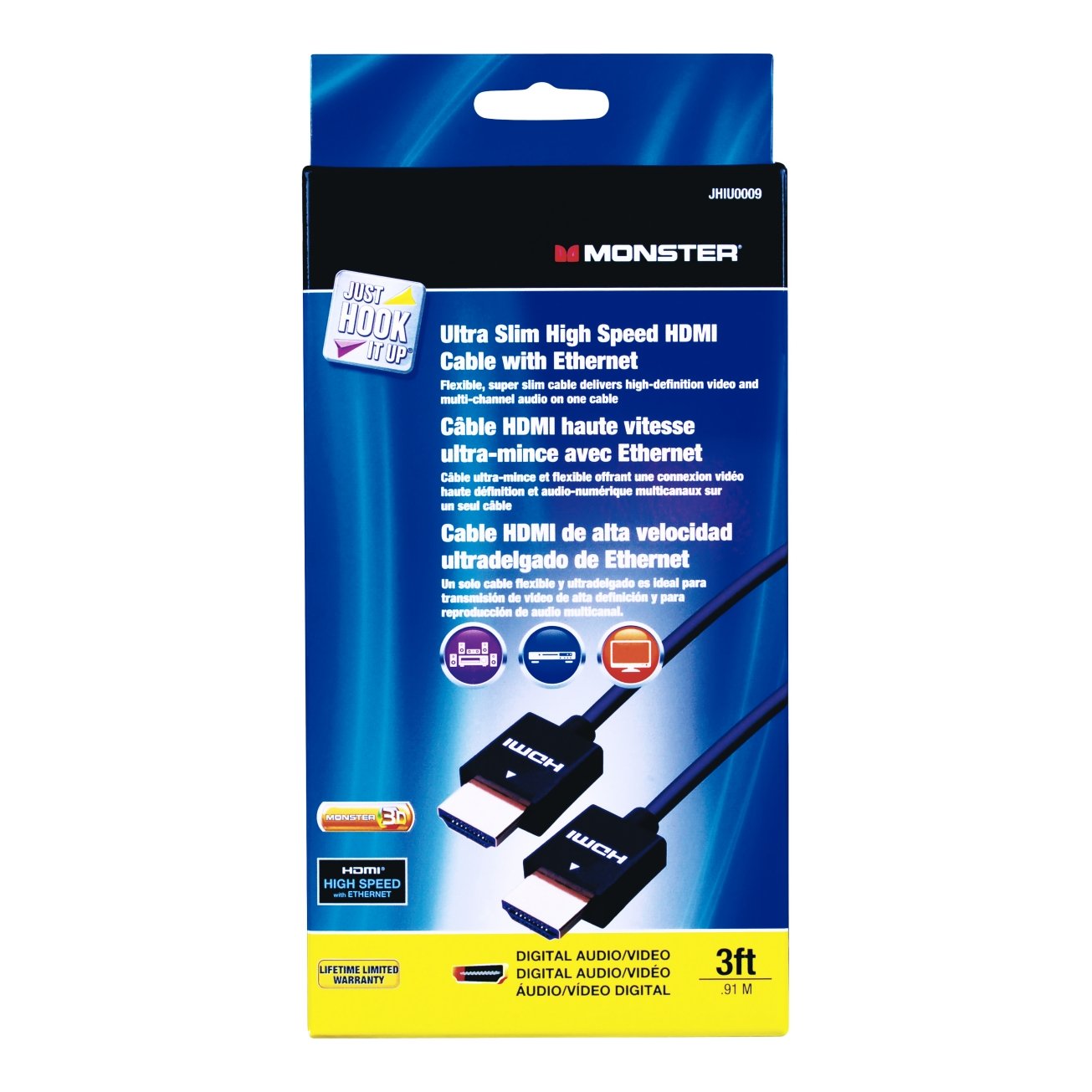 CABLE HDMI SLIM 3'