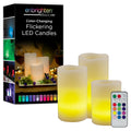 Enbrighten Basics Flameless Flickering LED Candles, Battery Operated