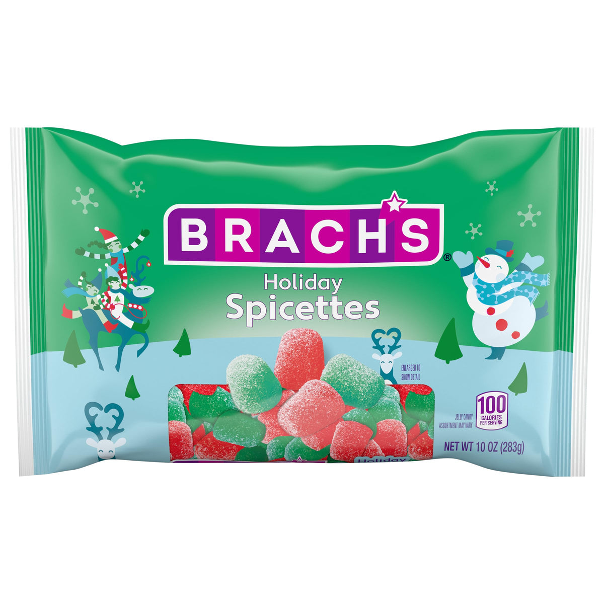 Brach's Holiday Spicettes, Holiday Gumdrop Candies, Red and Green Gumdrops, 10 oz