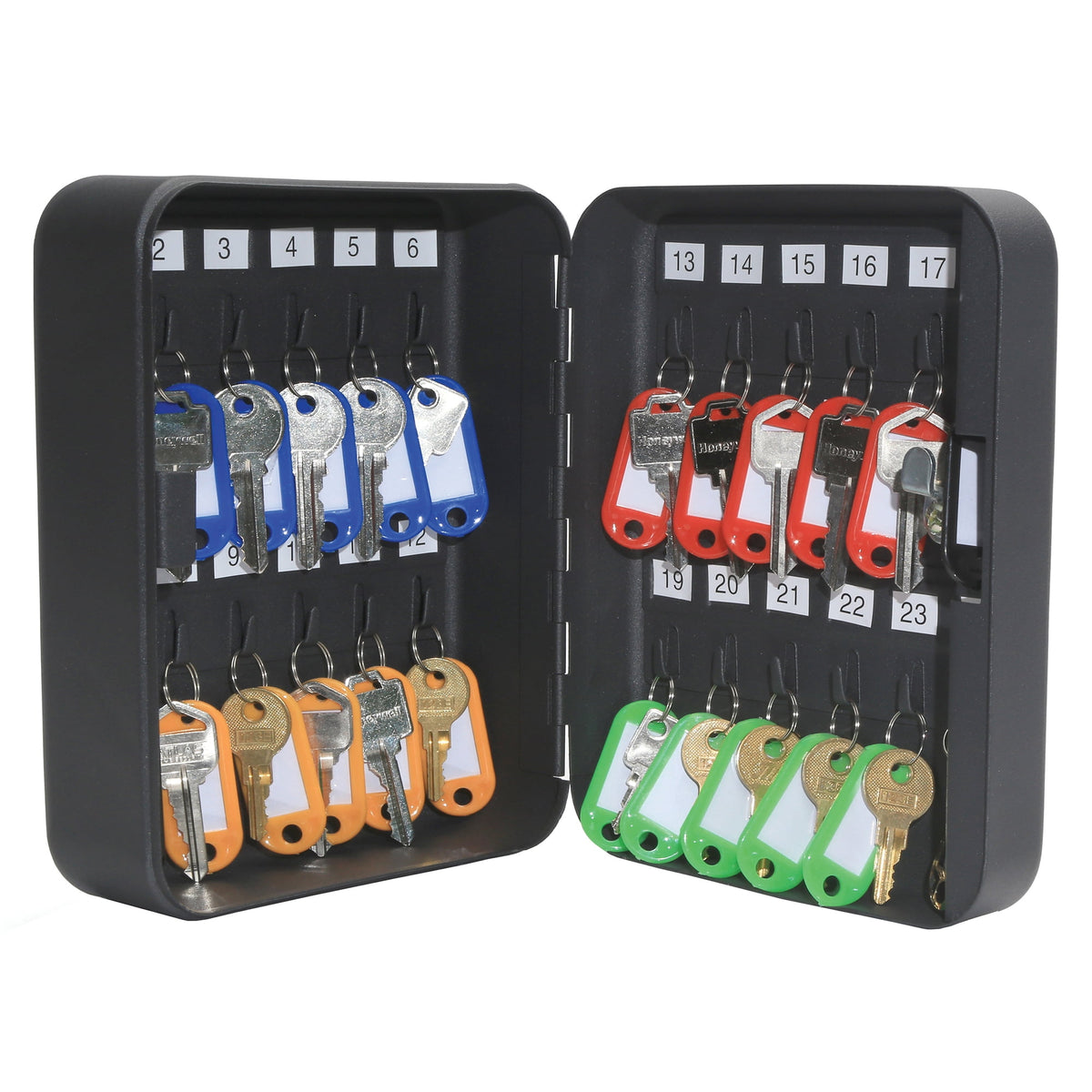 Honeywell Safes, Steel 24-Key Security Box with Key Lock 24 Key Rings and Tags included, 6105